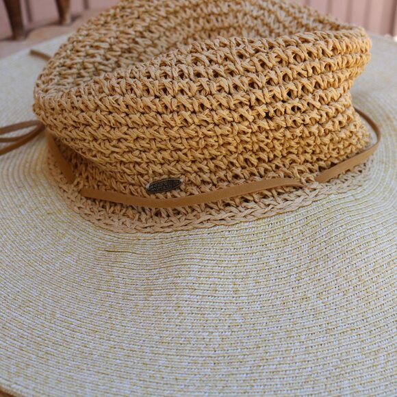 The Scala Collection Packable Beach Travel Crocheted Sun Hat Women - Picture 4 of 14